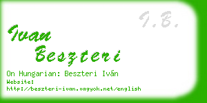 ivan beszteri business card